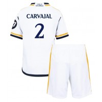Fotbalové Dres Real Madrid Daniel Carvajal #2 Dětské Domácí 2023-24 Krátký Rukáv (+ trenýrky)